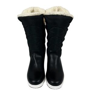 JOURNEE COLLECTION PIPPAH TRU COMFORT SHERPA LINED BOOTS IN BLACK NWOT WOMEN'S 7